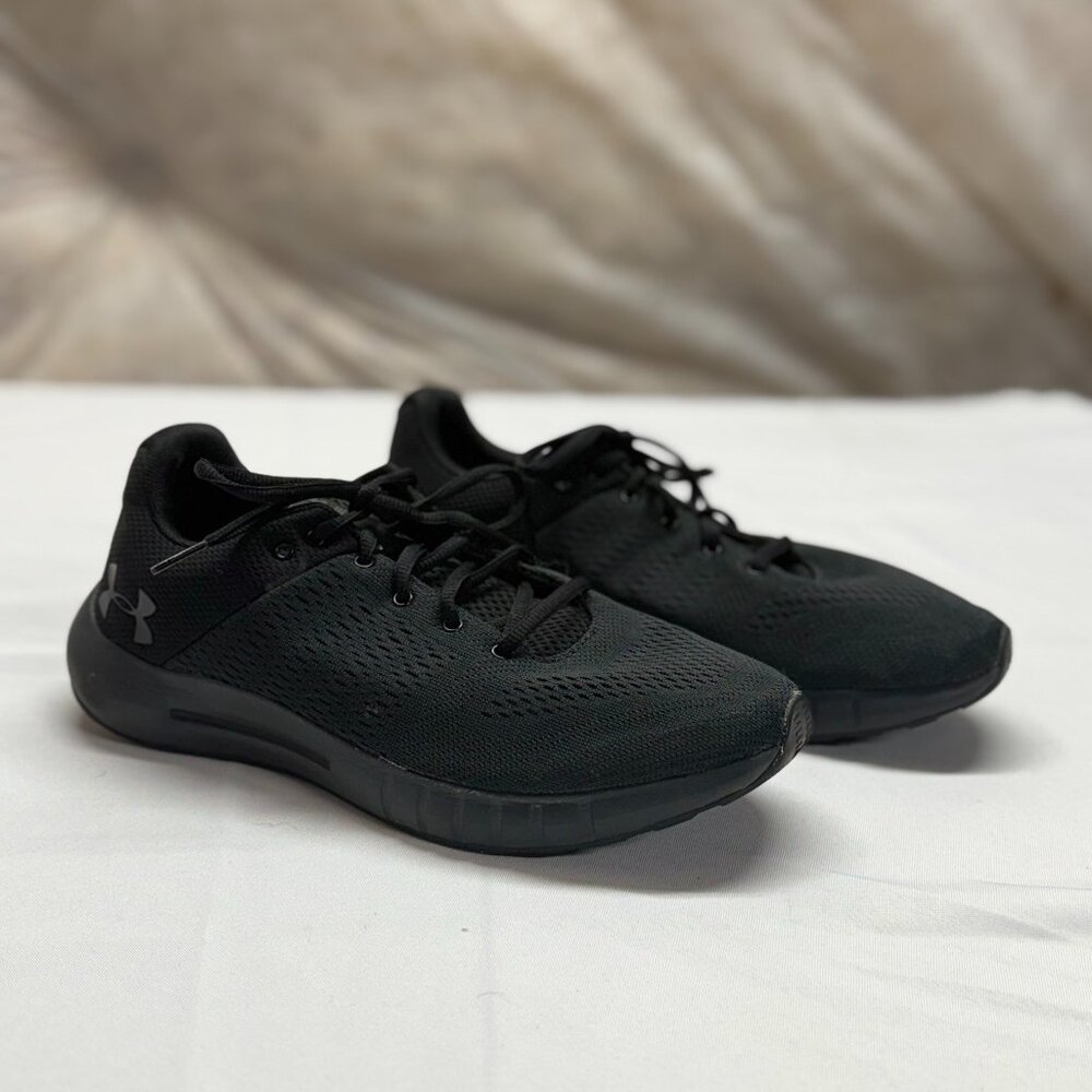Under Armour Micro G Pursuit Black Running Shoes Men's Size 8.5